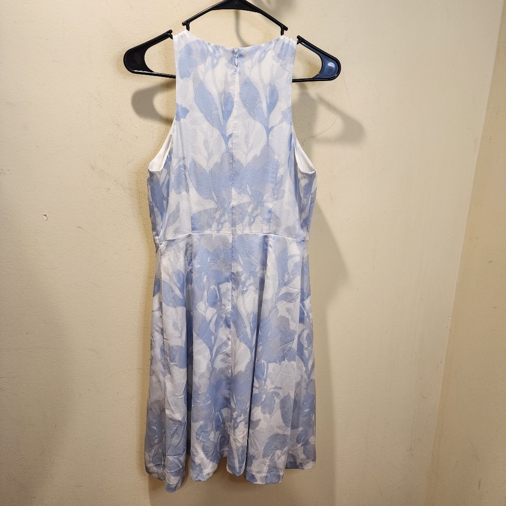 BANANA REPUBLIC Light Blue Lightweight Floral Sleeveless Formal  Dress S - Picture 3 of 11